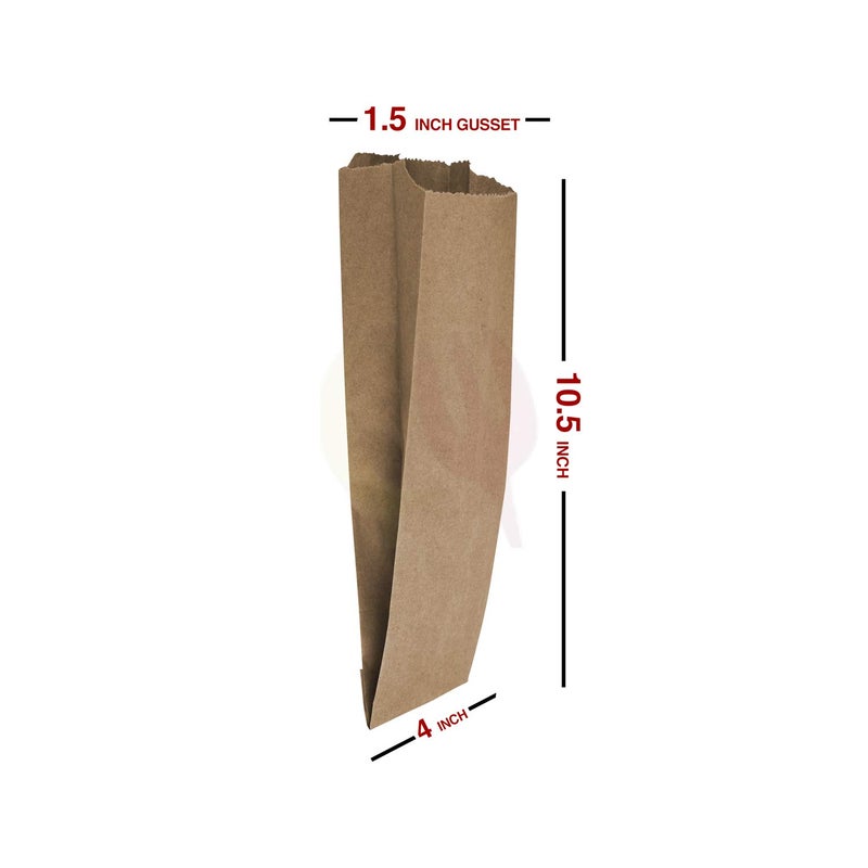CulinWare Wine Paper Bags Brown Kraft, Unprinted Grocery Liquor Bags - Craft Bags 500/Pack (Pint) - Image 3
